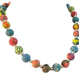 Jilzarah Polymer Clay Beads Colorful Designs Beaded Necklace
